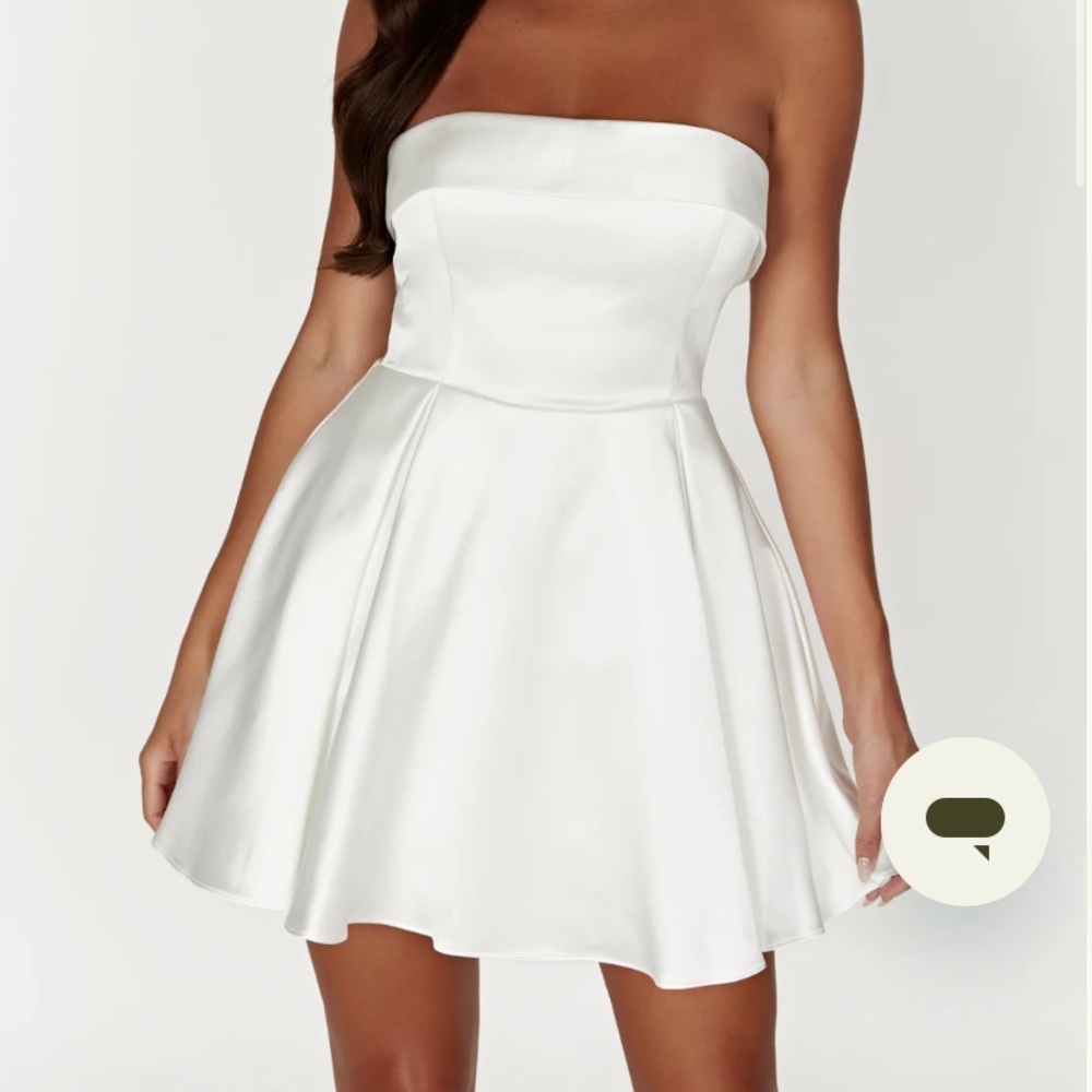 Meshki Strapless White Dress